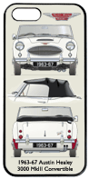Austin Healey 3000 MkIII Convertible 1963-67 Phone Cover Vertical